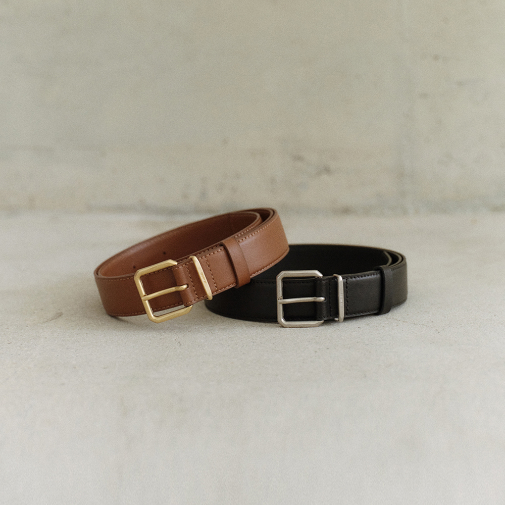 Demeriel Square Leather Belt_2Colors   [New10%]     (Normal price KRW 68,000)